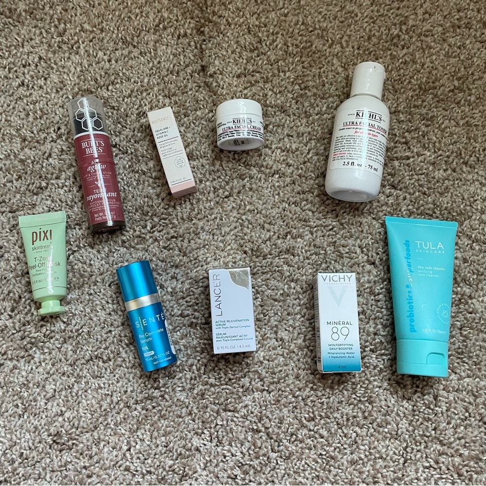High end skincare samples